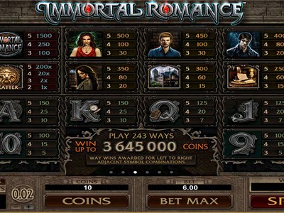 Слот Immortal Romance от Microgaming